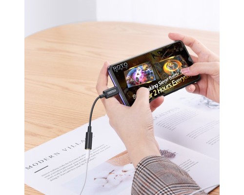 Перехідник USB-C to 3.5m stereo-audio (CDLA) Choetech (AUX003-BK)