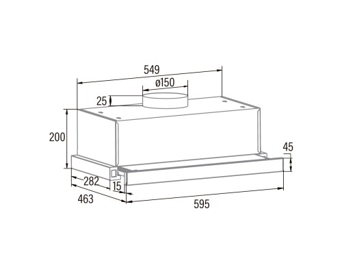 Витяжка кухонна Cata TFB-5160 X