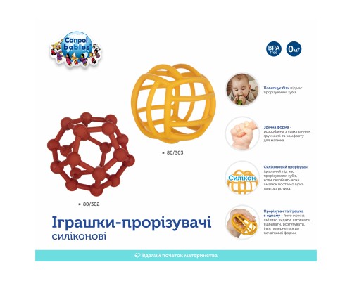 Прорізувач Canpol babies силіконова М'яч (80/303)