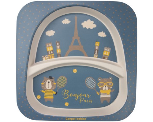 Набір дитячого посуду Canpol babies BONJOUR PARIS посуду 5 ел. синій (9/227_blu) Набір дитячого посуду Canpol babies BONJOUR PARIS посуду 5 ел. синій (9/227_blu)