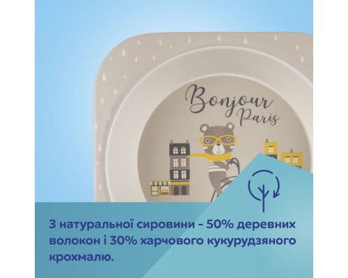 Набір дитячого посуду Canpol babies BONJOUR PARIS посуду 5 ел. синій (9/227_blu) Набір дитячого посуду Canpol babies BONJOUR PARIS посуду 5 ел. синій (9/227_blu)