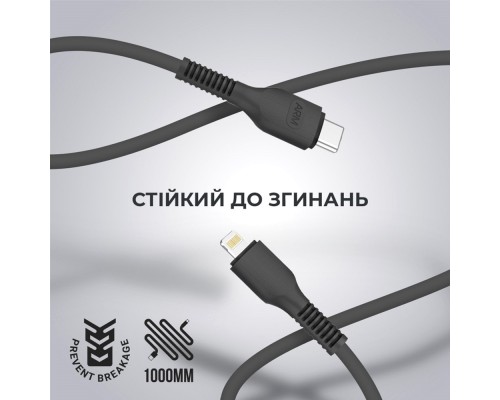 Дата кабель USB-C to Lightning 1.0m AR88 3A Black Armorstandart (ARM65287) Дата кабель USB-C to Lightning 1.0m AR88 3A Black Armorstandart (ARM65287)