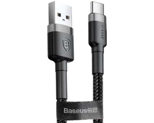 Дата кабель USB 2.0 AM to Micro 5P 3.0m 2A Gray-Black Baseus (CAMKLF-HG1)