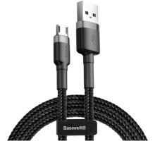 Дата кабель USB 2.0 AM to Micro 5P 3.0m 2A Gray-Black Baseus (CAMKLF-HG1)