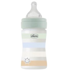 Пляшечка для годування Chicco Well-Being Colors з силіконовою соскою 0м+ 150 мл М'ятна (28611.21)