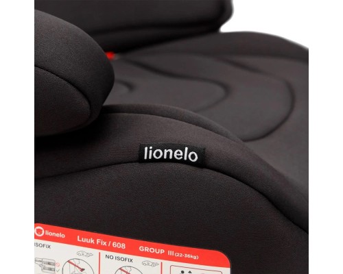 Автокрісло Lionelo Luuk FIX бустер Black (LO-LUUK FIX BLACK)