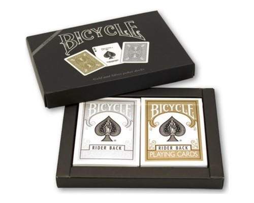 Гральні карти Bicycle Prestige (gold + silver) (2 колоды) (PC_BPLS2)