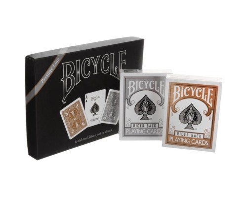 Гральні карти Bicycle Prestige (gold + silver) (2 колоды) (PC_BPLS2)