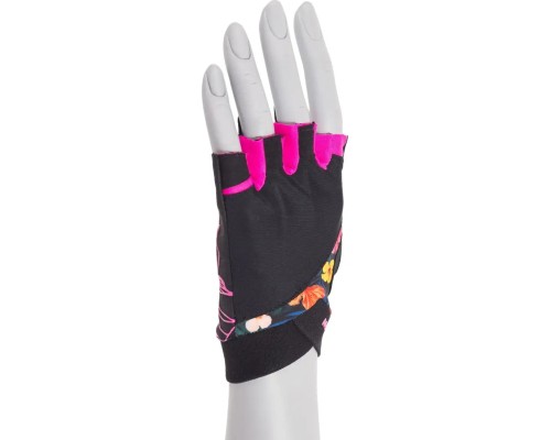 Рукавички для фітнесу MadMax MFG-770 Flower Power Gloves Black/Pink XS (MFG-770_XS)