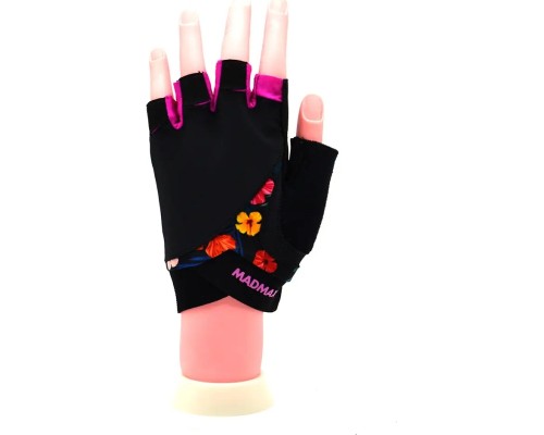 Рукавички для фітнесу MadMax MFG-770 Flower Power Gloves Black/Pink XS (MFG-770_XS)