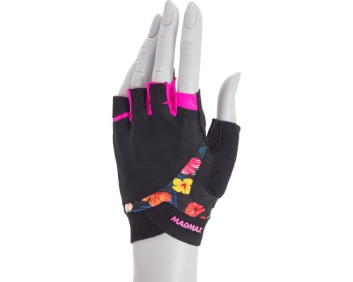 Рукавички для фітнесу MadMax MFG-770 Flower Power Gloves Black/Pink XS (MFG-770_XS)
