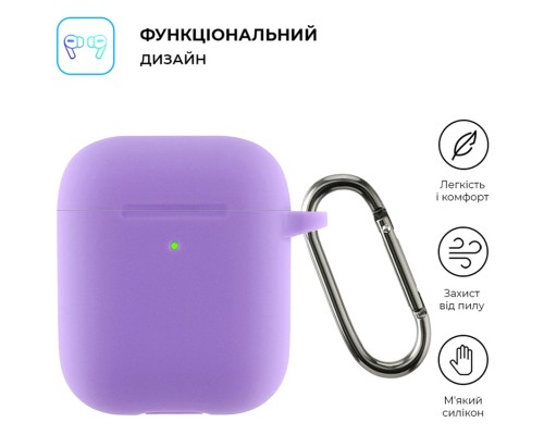 Чохол для навушників Armorstandart Ultrathin Silicone Case With Hook для Apple AirPods 2 Purple (ARM59690)