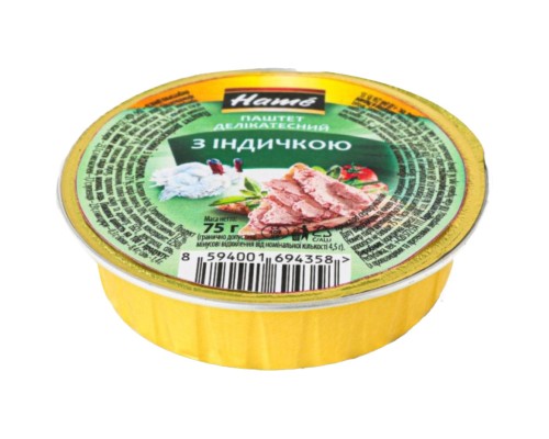 Паштет Hame Делікатесний з індички 75 г (8594001694358)
