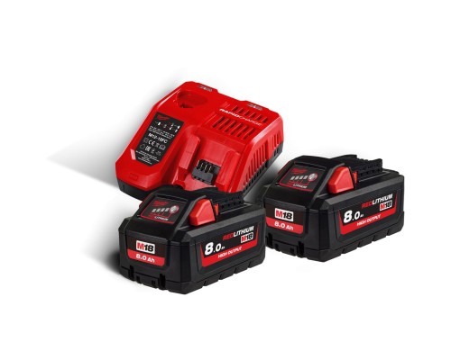 Набір акумулятор + зарядний пристрій Milwaukee M18 HNRG-802, 2xM18 HB8(8Ah), 1xM12 B4(4Ah) (4933471073)