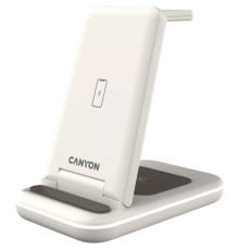 Зарядний пристрій Canyon WS-304 Foldable 3in1 Wireless charger Cosmic Latte (CNS-WCS304CL)