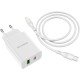 Зарядний пристрій BOROFONE BA56A Lavida PD20W+QC3.0 charger (Type-C to Lightning) White (BA56ACLW)