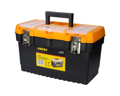 Ящик для інструментів Sigma набір 2в1 металеві замки 413x212x244мм, 564x310x388мм (7403521)