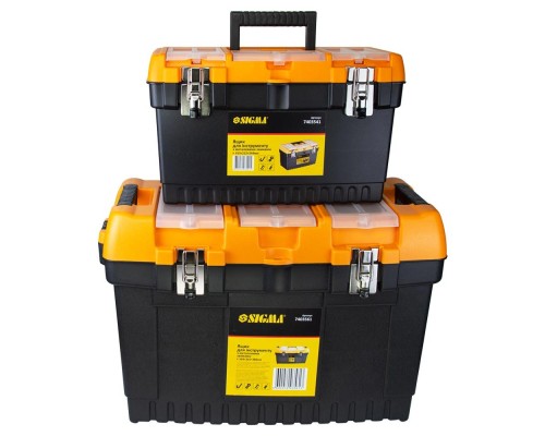 Ящик для інструментів Sigma набір 2в1 металеві замки 413x212x244мм, 564x310x388мм (7403521)