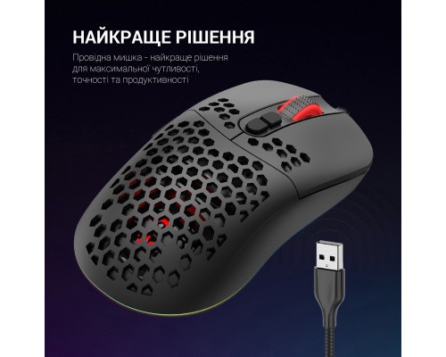 Мишка GamePro GM395 RGB USB Black (GM395)