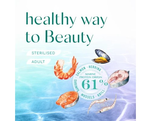 Сухий корм для кішок Optimeal Beauty Fitness для стерилізованих/кастрованих з морепродуктами 1.5 кг (4820215369848)