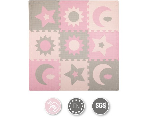Дитячий килимок MoMi пазл Nebe 90 х 90 cм Pink (AKCE00030)