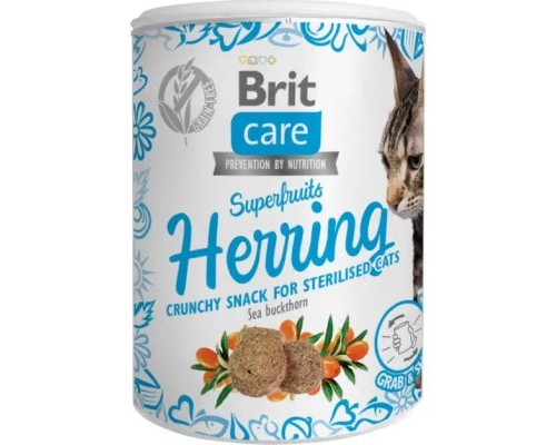 Ласощі для котів Brit Care Superfruits Herring 100 г - оселедець (8595602555710)