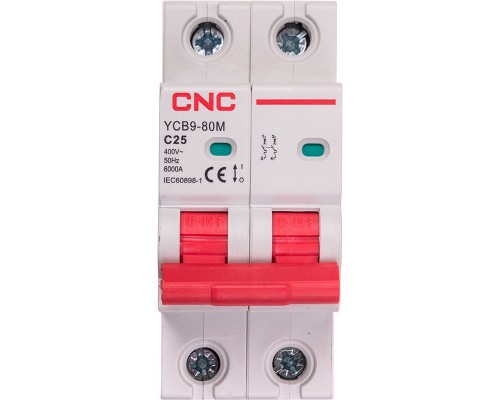 Автоматичний вимикач CNC YCB9-80M 2P C25 6ka (NV821518)