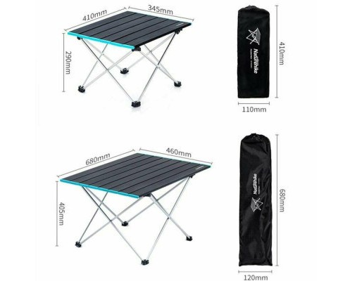 Туристичний стіл Naturehike NH19Z008-Z, алюміній, Розмір S, чорний (6927595737309) Туристичний стіл Naturehike NH19Z008-Z, алюміній, Розмір S, чорний (6927595737309)