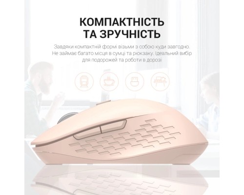 Мишка OfficePro M230P Silent Click Wireless/Bluetooth Pink (M230P)