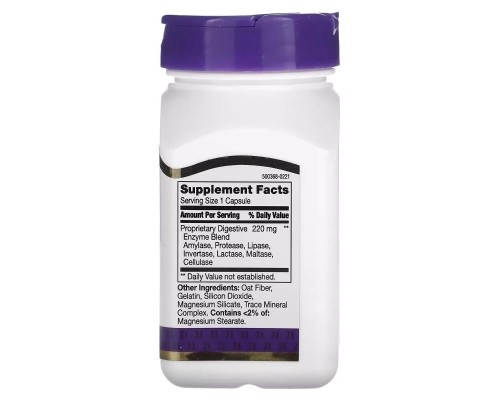 Вітамін 21st Century Травні ферменти, Digestive Enzymes, 60 капсул (CEN-22556) Вітамін 21st Century Травні ферменти, Digestive Enzymes, 60 капсул (CEN-22556)