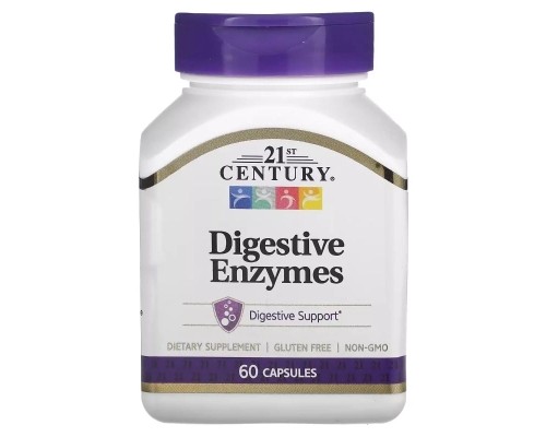 Вітамін 21st Century Травні ферменти, Digestive Enzymes, 60 капсул (CEN-22556) Вітамін 21st Century Травні ферменти, Digestive Enzymes, 60 капсул (CEN-22556)