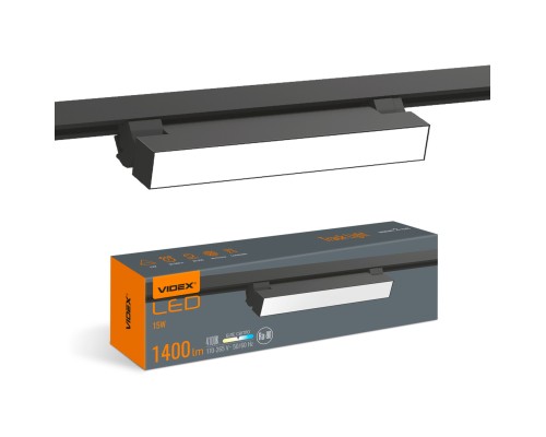 Світильник Videx TR05 15W 4100K 220V чорний (VL-TR05-154B)