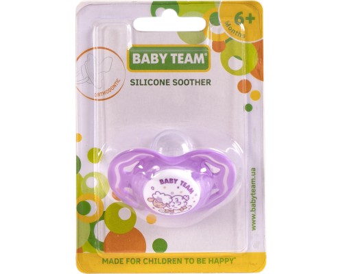 Пустушка Baby Team Силіконова ортодонтична від 6 місяців (4824428030113)