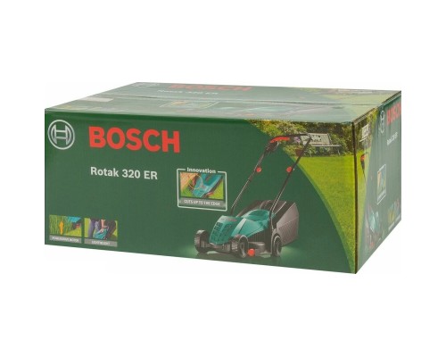 Газонокосарка Bosch Rotak 320 1200Вт, 32см, 31л, 20-60мм (0.600.8A6.00A)