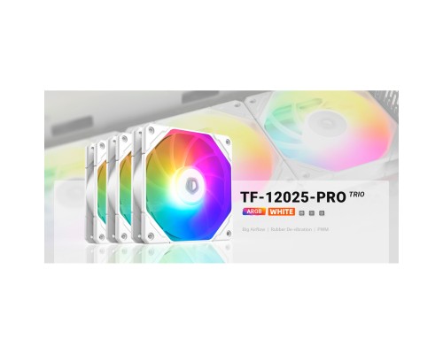 Кулер до корпусу ID-Cooling TF-12025-PRO ARGB TRIO WHITE