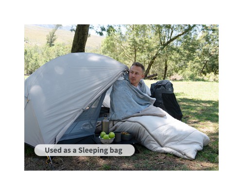 Спальний мішок Naturehike CNK2300SD022, світло-сірий (6976507667333)