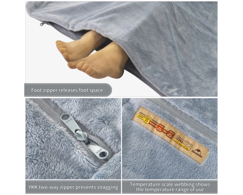 Спальний мішок Naturehike CNK2300SD022, світло-сірий (6976507667333)