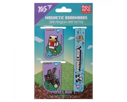 Закладки для книг Yes магнітні Minecraft Spring 3 шт (708344)