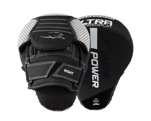 Лапи боксерські PowerPlay 3044 Pro Carbon Ultra Series Чорно-Білі (PP_3044_Bl/White)