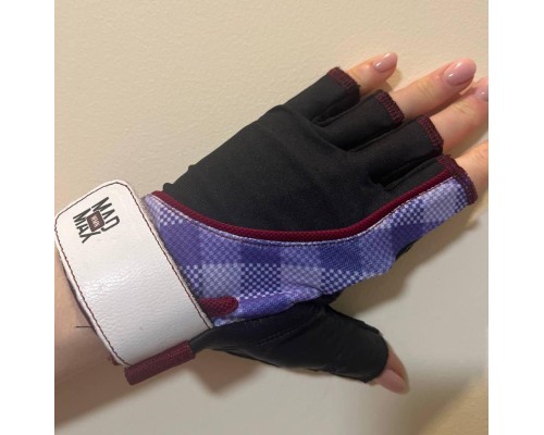 Рукавички для фітнесу MadMax MFG-911 Nine-eleven Black/perpito L (MFG-911-PEP_L)