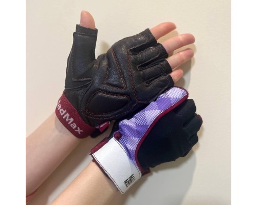 Рукавички для фітнесу MadMax MFG-911 Nine-eleven Black/perpito L (MFG-911-PEP_L)