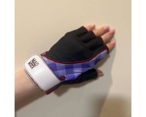 Рукавички для фітнесу MadMax MFG-911 Nine-eleven Black/perpito L (MFG-911-PEP_L)