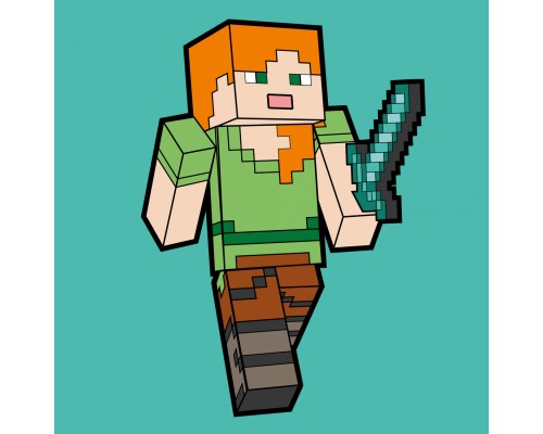 Картина по номерам Santi Майнкрафт Алекс 25*25см полотно кольорове (955025)