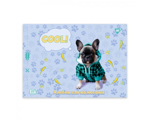 Альбом для малювання Yes А4 20 скоба з перфорацією Dogs (130603)