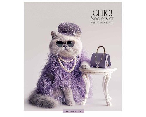 Зошит Школярик Fashion chic 36 аркушів клітинка (036-3458K)