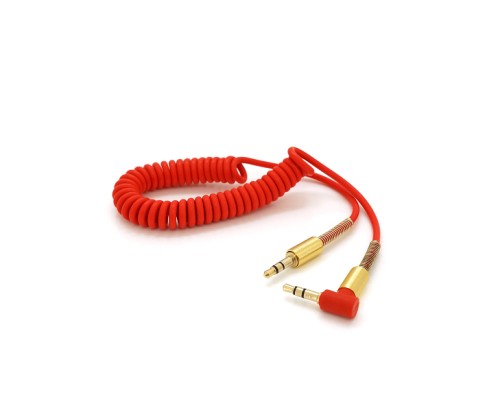 Кабель мультимедійний 3.5mm M to 3.5mm M 1.5m 90° corner red Voltronic (YT-AUXSGJ(M)/(M)-1.5-R)