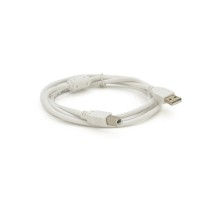 Кабель для принтера USB 2.0 AM/BM 0.8m ferrite white Voltronic (YT-AM/BM-0.8W)