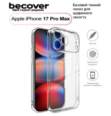 Чохол до мобільного телефона BeCover Apple iPhone 17 Pro Max Transparent (713763)