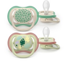 Пустушка Philips AVENT Ultra Air 6-18 місяців 2 шт зелено-бежева (SCF087/17)
