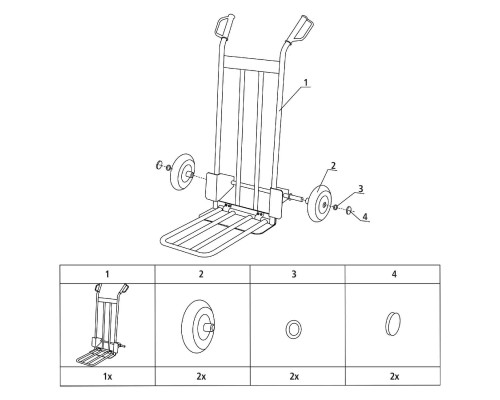 Візок вантажний Stanley до 200 кг, розмір платформи 42х15,5 см, вага 11,6 (SXWT-HT535)